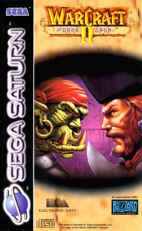 Warcraft II: The Dark Saga box art for Sega Saturn